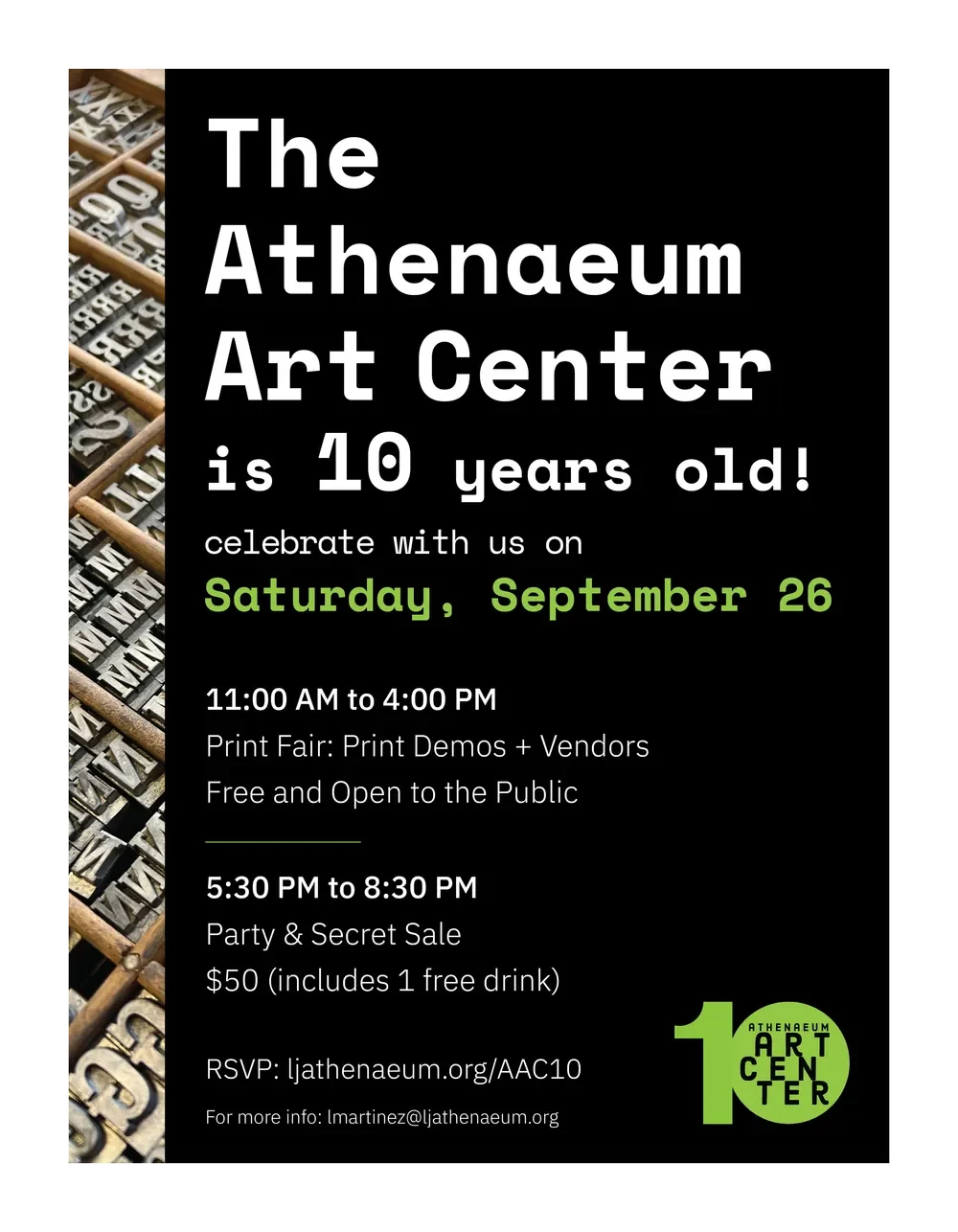 Athenaeum Art Center 10th Anniversary